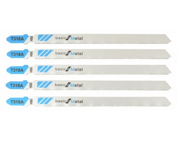 5pc, 110mm x 21 TPI Jigsaw Blades For Steel (T318A)